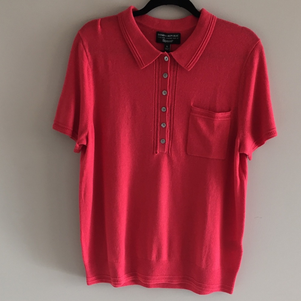Banana Republic Merino Wool Blend Sweater Polo